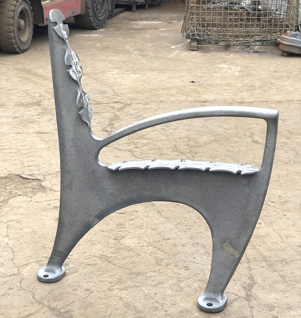 Cast iron bench end