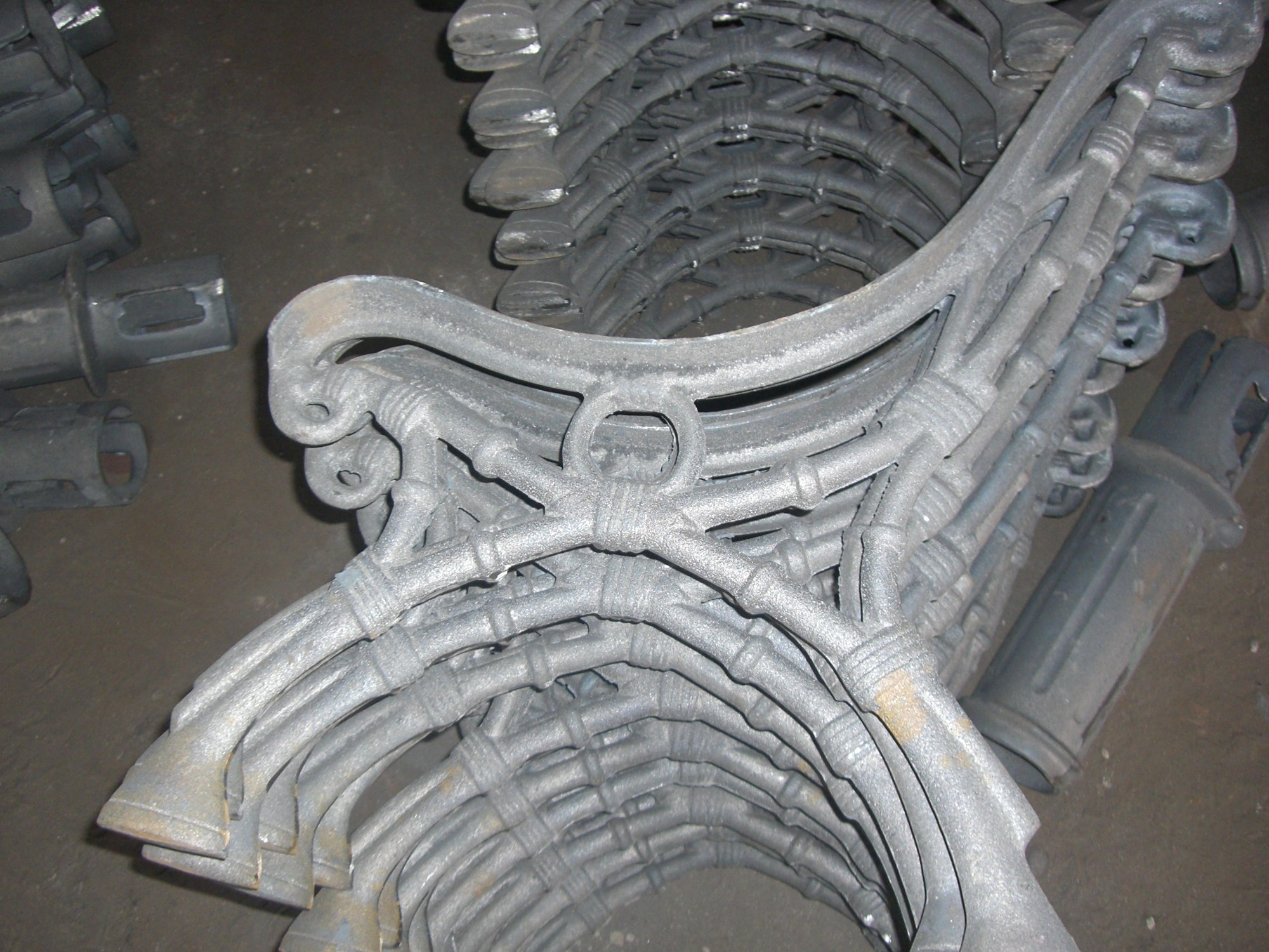 Cast iron bench end